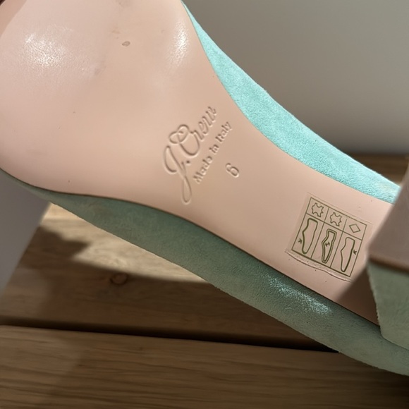 Mint embellished studded  J Crew pumps size 6 - Picture 10 of 10